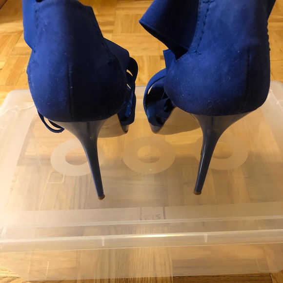 Royal blue Zara bandage heels - Picture 3 of 3